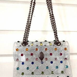 Kurt Geiger Clear Crystal Kensington Handbag